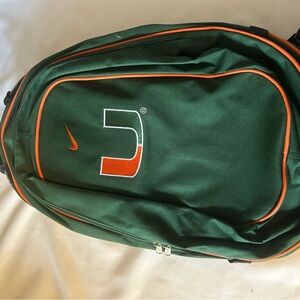 Nike Forest Green Backpack with Orange Highlights